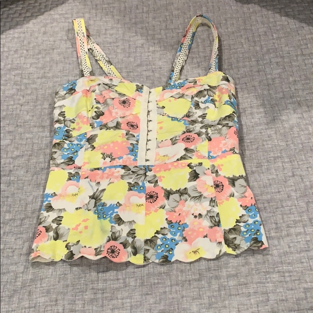 Free People floral tank size 6